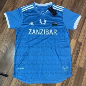NWT Adidas Zanzibar National Team Home Jersey 2021/2022 Youth XL / Men’s S Blue